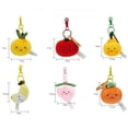 thumbnail image 2 of Mini llaveros de frutas y verduras, juguetes bonitos de felpa, mochila colgante, llavero de bolsa, naranja, plátano, melocotón, manzana, berenjena, zanahoria, regalo, 2 of 5