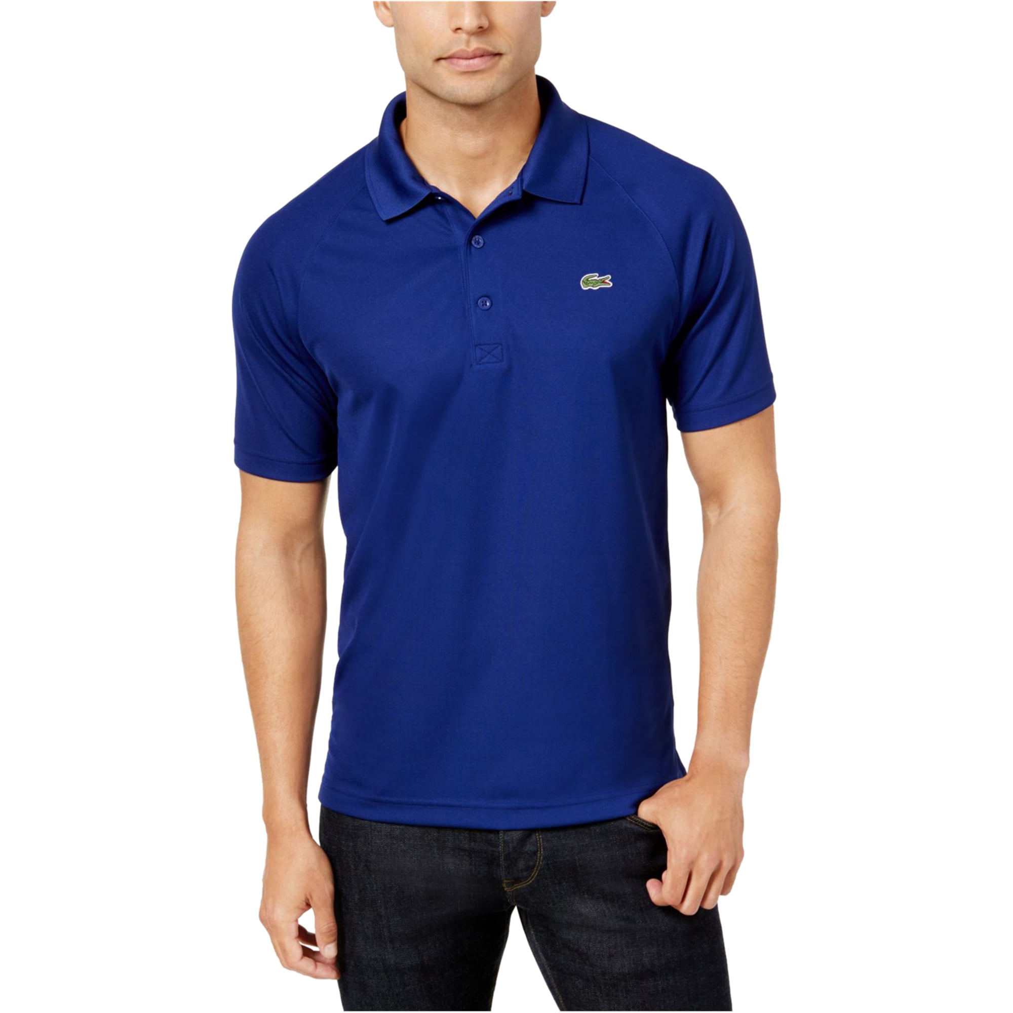Lacoste - Lacoste Mens Performance Rugby Polo Shirt, Blue, Large ...