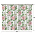 thumbnail image 5 of Pioneer Flower Floral Print Pattern Shower Curtain 84"x72", Bathroom Decorative Shower Curtain Set with 12 Hooks, Waterproof Washable, 5 of 6