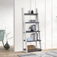 thumbnail image 5 of 5-Tier Shelves,Bookshelf, Storage Rack, Bookcase with Rubber Wood Frame, Ladder Shelf for Living Room, Home Office, Kitchen, Bedroom,, 5 of 9