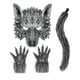 thumbnail image 2 of Decoraciones de Halloween, disfraz de hombre lobo con orejas de lobo, diadema, guantes, cola y máscara de lobo para hombres, mujeres, niños y niñas en un solo kit de accesorios de Halloween. Accesorio, 2 of 6