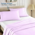 thumbnail image 5 of 1100 Thread Count 100% Egyptian Cotton 3-Piece Flat Sheet (1 Flat + 2 Pillow Covers) Size California-King Color Lavender Solid, 5 of 5