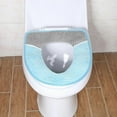 thumbnail image 4 of Funda de asiento de inodoro suave y gruesa, cojín de asiento de inodoro de tela lavable, fácil instalación, alfombrilla para asiento de inodoro, funda universal, 4 of 5