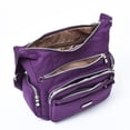 thumbnail image 3 of Stylago Small Messenger Bag Multiple Zipper Pockets Women Casual Shoulder Tote Bags Students Crossbody Purses Purple, 3 of 6