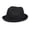 Black, variant on Lightweight Porkpie Fedora Sun Hat - Coffee Brown (Large/X-Large)