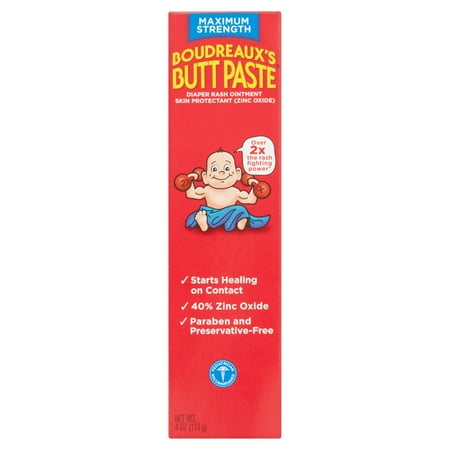 Boudreaux's Butt Pâte Force maximale Pommade l'érythème fessier, 4 oz