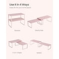 thumbnail image 4 of Cabinet Organizer Shelf, Set of 2 Kitchen Counter Shelves, Kitchen Storage, Spice Rack, Stackable, Expandable, Metal and Engineered Wood, Jelly Pink UKCS025S01, 4 of 7