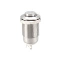 thumbnail image 5 of Interruptor de botón pulsador de metal de enclavamiento Uxcell Cabeza alta 12mm Diámetro de montaje 1NO 3-6V Luz LED blanca, 5 of 5