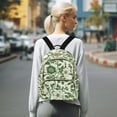 thumbnail image 7 of FORMRS Mini Backpack Purse for Women Travel Daypack Casual Shoulder Bag, Green Floral, 7 of 7