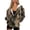 Camo Forest, variant on Gray Wolf Womens Full Zip Up Hoodies Casual Warm Long Sleeve Hooded Sweatshirts Size 4XL Slight Stretch Oversized Fall Trendy Outfits