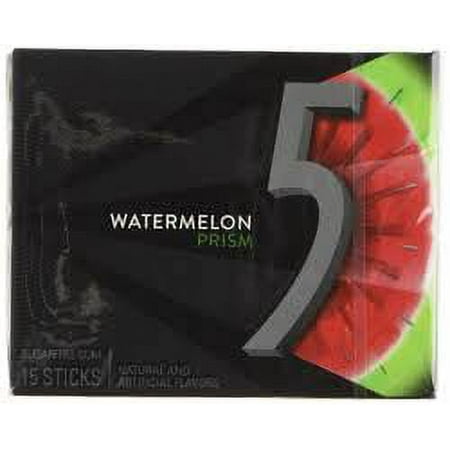 Wrigley Five Prism Gum Watermelon Prism Sugar Free Chewing Gum (Pack of 6)