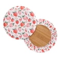 thumbnail image 2 of ZIATUBLE Strawberry Stool Covers Cushion Anti Slip Bar Stool Covers Round Easy to Install Stool Chair Covers Set of 2 Washable Chair Seat Slipcover 13"-15" for Bar Restaurant Office, 2 of 6