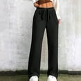 thumbnail image 2 of Bovemsi Womens Pants Knit Wide Leg High Elastic Waist Sweater With Travel Pants, 2 of 9