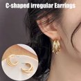 thumbnail image 1 of Jusqu'à 65% de Réduction Boucles d'Oreilles en Forme de C - Multi-Couches Irrégulières Boucles d'Oreilles Cercle Rétro Boucles d'Oreilles Boucle d'Oreille Jewelry sur l'Autorisation, 1 of 2