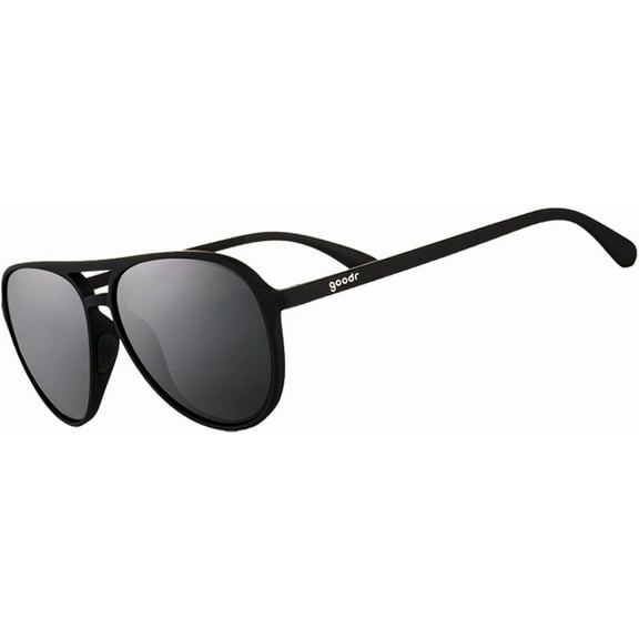 Operation: Blackout Polarized Aviator Sunglasses for Men & Women, Large Sized (Mach G), Black Solid Frame with Black Non-Reflective Glare Reducing Lenses, UV400 Protection, No Slip, No Bounce
