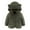 Army Green, variant on Horkkom Toddler Fleece Jacket Bear Zip Up Hoodie Warm Solid Color Winter Coat for Boys Girls