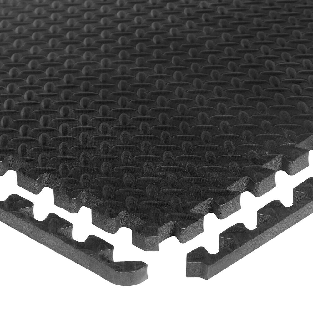 48pcsBlack Puzzle Exercise Mat w/ EVA Foam Gymnastics Gym Protective Floor Mat