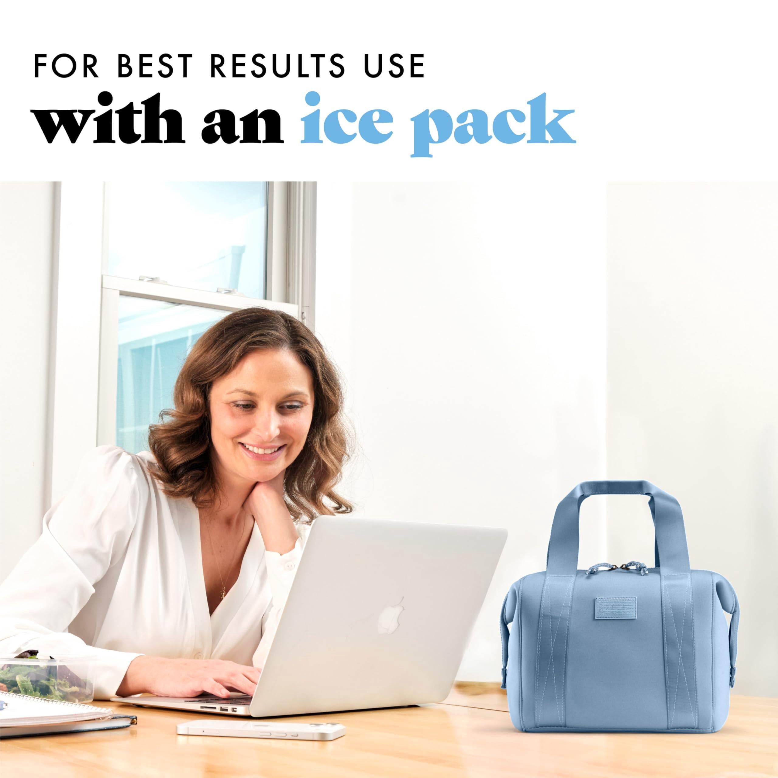 Remi Lunch Bag For Women Work - Neoprene Tote With Containers Ice Pack  Reusable Meal Prep Box Large Capacity Machine Washable Slate