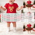thumbnail image 4 of NOLDARES Baby Girl Christmas Dress Xmas Tree Romper Pompom Star Tutu Dresses Bow Newborn Clothes,Size 3-6 Months, 4 of 9