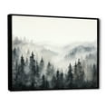 thumbnail image 2 of Designart "Misty Morning Forest Horizon In Grey" Forest Floater Framed Wall Art Living Room, 2 of 5