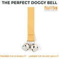 thumbnail image 2 of Mighty Paw Tinkle Dog Bells 2.0, Designer Dog Training Bells with Stylish Fabric, Potty Bells for Dogs, Yellow, 2 of 8