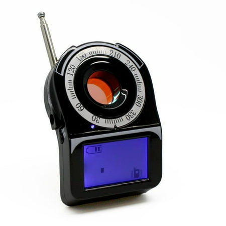 SpyTec DD3150 Spy Hidden Camera Finder RF Bug Detector Wireless Signal Scanner with Backlit LCD Display Flashing (Best 1 Sensor Camera)