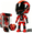Red, variant on Mini Moto Helmet Heroes Transforming Ornaments with Hidden Racers Inside - Fold Buddy Motorcycle Action Figure with Movable Joints, Helmet Mini Figure for Dashboard & Computer Desktop