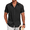 Black, variant on Mens Cuban Button Up Shirt Short Sleeve Guayabera Shirts Summer Beach Shirts for Men