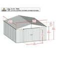 thumbnail image 4 of Arrow Elite 14 x 16 x 8 ft Blue Grey Steel Storage Shed, 4 of 17