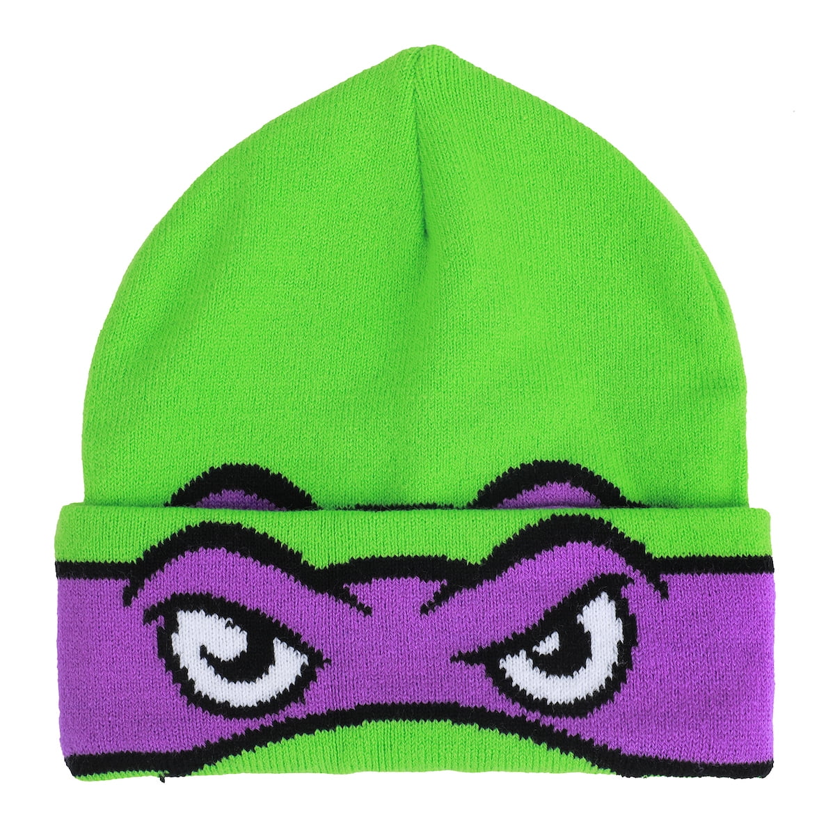 TMNT Rolldown Raph Adult Mesh Eye Green Beanie Bioworld TMNT Rolldown Raph Beanie, Green Acrylic Hat, Mesh  main image 3