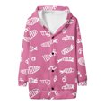 thumbnail image 4 of Women's Open Front Chunky Cardigans Knitted Print Hooded Button Down Sweaters Coat Long Sleeve Fall Tops With Pockets (XXL, Pink), 4 of 5