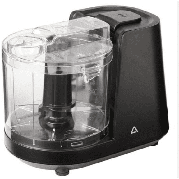 Ambiano Mini Food Chopper Electric 1.5‑Cup Personal Chopper with One‑Touch Pulse Control, Black