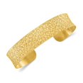 thumbnail image 1 of Yellow Plated Sterling Silver Textured Cuff Bangle Bracelet, 1 of 4
