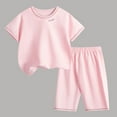 thumbnail image 2 of Kids Clothes Cotton Short Set Casual Outfit Summer Short Sleeve Top and Shorts 2-12Y, 2 of 5