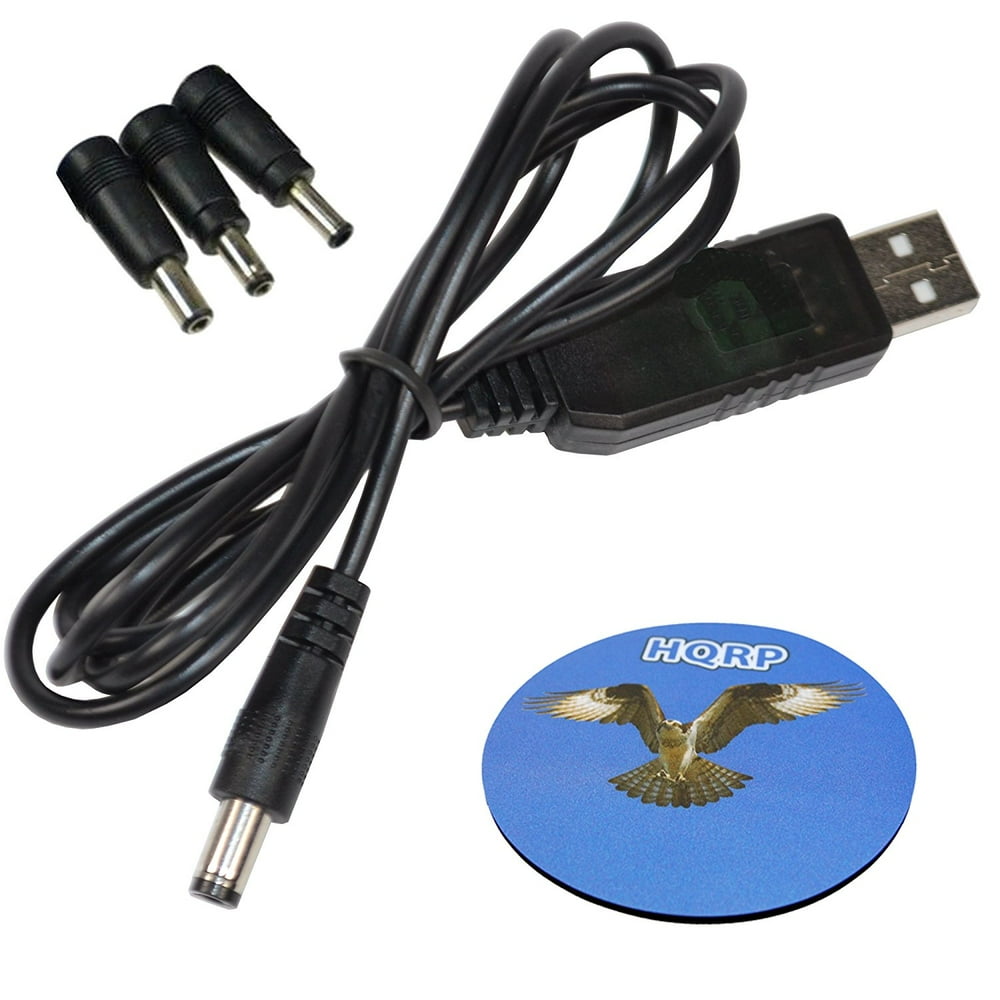 HQRP USB to DC 12V 2A Barrel Plug Connector C+ Cable Cord Lead Wire