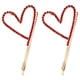 thumbnail image 1 of 2 pinzas para el cabello en forma de corazón, horquillas de diamantes de imitación, delicada aleación para la cabeza (rojo), 1 of 5