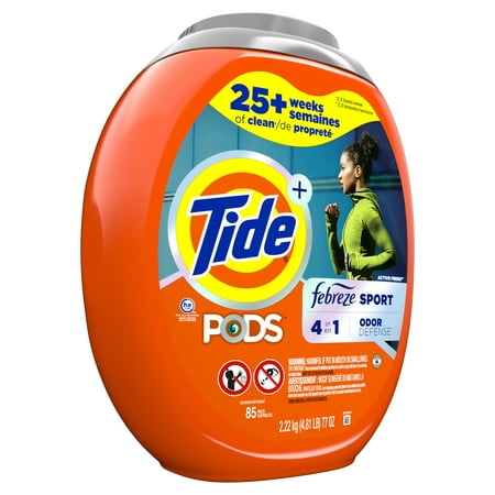 Tide Pods Sport Odor Defense 4-in-1 with Febreze HE Compatible Laundry Detergent Pacs - 77oz/85ct