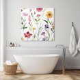 thumbnail image 3 of Spring Flowers Wall Art Painting on Canvas, Pastoral Botanical Blossom Floral Canvas Art Home Prints Wall Art Framed Modern Artwork for Living Room Bedroom Wall Decor 16x16in, 3 of 9