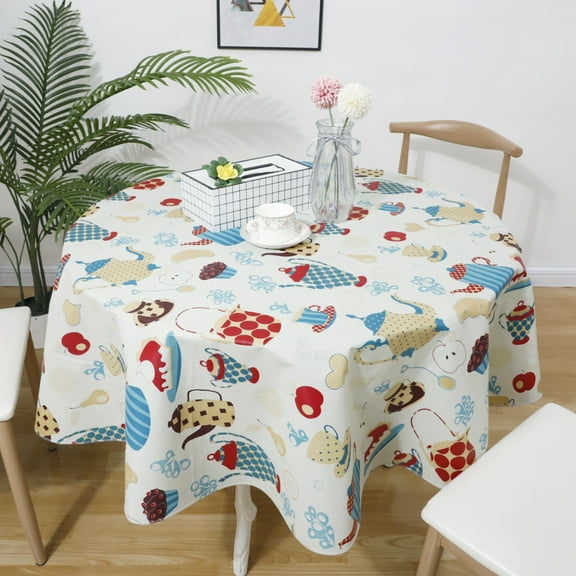 Ray Star 60in Vinyl Tablecloth, Water-Proof & Oil-Proof PVC Table Covers with Flannel Backing, Plaid Style Heavy Duty Table Cloths Stain-Resistant for Indoor and Outdoor Use