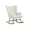 Beige - Linen, variant on Guyou Modern Rocking Chair, Glider Nursery Chair with Tufted Wingback, Faux Leather Upholstered Accent Armchair for Living Room Bedroom Nursery, Black