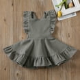 thumbnail image 2 of Baby Girls Velvet Suspender Corduroy Skirt Infant Toddler Ruffled Casual Strap Sundress Summer Outfit Clothes, 2 of 7