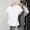 *White, variant on ClodeEU Women's Crew Neck Short Sleeve T-Shirt with Side Elastic Ruff,Casual Loose Fit Basic Tee Black,Women's Plus L