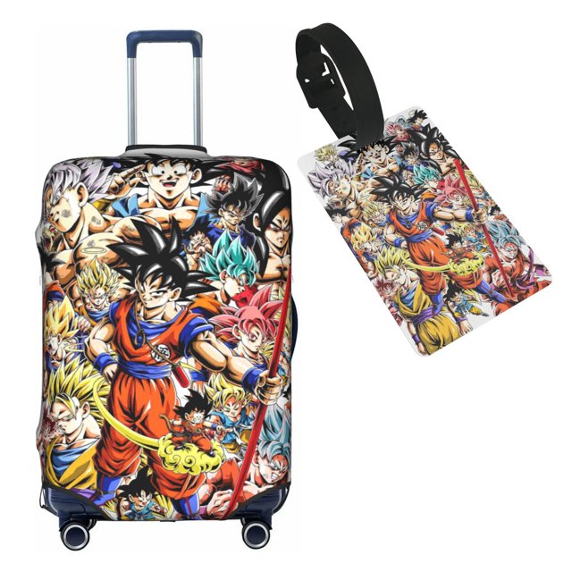 Anime Cartoon Dragon Ball Z (5) Travel Suitcase Protector Elastic Washable Protective Baggage Covers With Concealed Zipper For 22-24 Inch Suitcase - M
