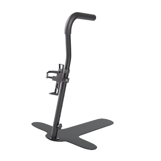 Barra de soporte para sofá Premium con riel de asistencia, fabricada en acero al carbono, con altura ajustable y resistente. Negro con portavasos