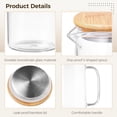 thumbnail image 4 of jarras de vidrio con tapas, jarras de agua de 50 oz con asas, tarros de agua transparentes para agua fría y caliente, jarras de vidrio de borosilicato resistentes al calor para té helado, café, jugo,, 4 of 6