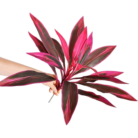 1PCS Artificial Dracaena Fake Plants for Bedroom Decorations for Living Room Decor Ative Plants Fake Potted Plants Adornos para Sala Home Decor(Fuchsia)