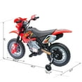 thumbnail image 2 of Aosom 6V Electric Kids Ride-On Motorcycle Training Wheels, 2 of 5