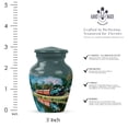 thumbnail image 2 of Train Funeral Cremation Urns For Adult Ashes Women - Blue Miniature Urns For Adult Female - Green Mini Memorial Urn For Male Ashes - Small Keepsake Urn For Father And Mother -3 Inch, 2 of 7