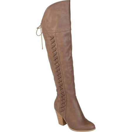 

Women s Journee Collection Spritz-P Wide Calf Over The Knee Boot Brown Faux Leather 8 M