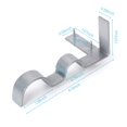 thumbnail image 4 of 2 Pairs Curtain Rod Brackets Set Double Curtain Rod Holders Easy No Drilling Tap Right into Window Frame for Rods Window Bedroom Decoration- Adjustable Curtain Rod Brackets, 4 of 7